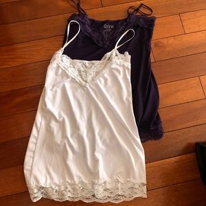 Two camisole undershirt tank tops